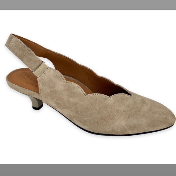 L’amour Des Pieds Hulda Sling-Back Pump Taupe Suede Leather Women’s 6.5 NEW $240 - Picture 2 of 13